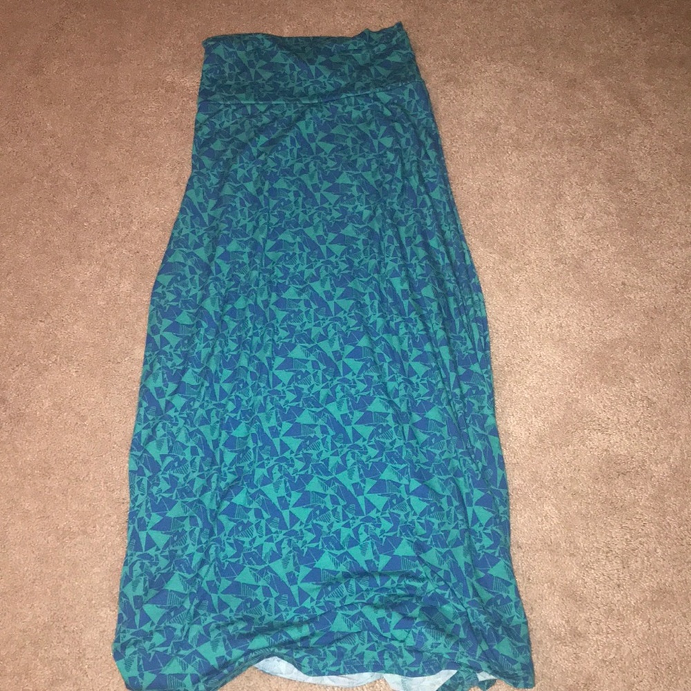 Turquoise/Blue Maxi Skirt